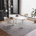 Modern Cream-White Office Desk with Beige Business Chair, Large Computer Table Set, Minimalist and Sturdy Workstation and Workstation, Ideal for Office, Home Office, and Gaming (Desk with Two Chairs)