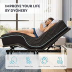 Split King Adjustable Bed Frame with 14 inch Cooling Copper Memory Foam Mattress, Wireless Remote & Head and Foot Incline, CertiPUR-US Certified & Fiberglass Free, Zero Gravity, 80" × 76"