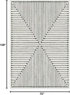 RUGGABLE x Jonathan Adler Machine Washable Modern Area Rug – Inkdrop Black & Ivory 6x9, Stain-Resistant, Non-Slip – Medium Rugs for Living Room, Bedroom, Hallway, Entryway & Office–with Cushioned Pad