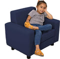 Factory Direct Partners SoftScape Inspired Playtime Classic Reading Chair, Children's Commercial-Grade Upholstered Furniture for Home, Daycare, Preschool, Library; Comfy Modern Design - Navy, 14472-NV