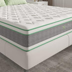 Novilla King Mattress 12 Inch Hybrid Mattress in a Box, Innerspring Mattresses with Gel Memory Foam for a Cool Sleep, Pressure Relief, Medium Firm with Pillow Top, Groove