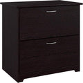 Bush Furniture Lateral File Cabinet - Cabot Collection 2 Drawer File Cabinet with Chrome Hardware | Elegant Filing Cabinet for Home Office, Letters, Legal and A4 Files | Espresso Oak