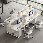 48 x 24 Inch Electric Standing Desk Adjustable Height, Sit Stand Desk with Wheels, Stand up Desk for Home Office, Computer Workstation (Spliced Desktop,White)