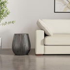 SIMPLIHOME Nellie Metal Side Table in Graphite, 18.5-inch Round, Cast Aluminum Contemporary Accent Table for Living Room, Bedroom, Fully Assembled