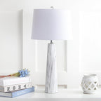 JONATHAN Y JYL1002A Bradley 29" Resin LED Table Lamp Modern Contemporary Glam Bedside Desk Nightstand Lamp for Bedroom Living Room Office College Bookcase LED Bulb Included, White/Black