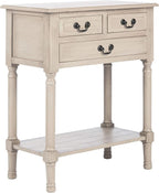 SAFAVIEH Home Collection Primrose Greige 3-Drawer Console Table