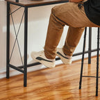 VECELO 71 Inch Console Table with 2 Outlet and 2 USB Ports, Entryway Furniture with 9.8 Feet Long Power Cord, Baffle and Rest Rails, Sturdy and Stable, 70.9”L x 11.8”W x 31.5" H, Brown