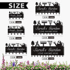 Personalized Key Holder for Wall, Custom Name Wall Mounted Black Key Hanger with Horticultural Garden Design, Key Racks Organizer for Hallway Entryway Front Door Storeroom Decor