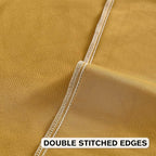 FUTEI Golden Yellow Velvet Throw Pillow Covers 16x16 Inch Set of 2,Soft Embossed Leaf-Relief Textured Cushion Cases,Natural Home Decor for Couch Living Room