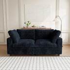 Modular Sectional Sofa, 78.74" Oversized Loveseat Sofa, Deep Seat Cloud Couch, 2 Seat Comfy Modular Sofa Couches for Living Room, Plush Couch Cushion Covers Removable, Black