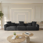 WJShome Modular Sectional Sofa Couch,141.73inch Oversized 3 Seater Sofa,Upholstered with Corduroy Fabric Couches with 5 Pillows,Cushion Covers Removable& Washable,