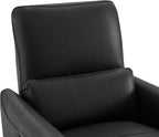 CHITA Power Recliner Chair Swivel Glider, FSC Certified Upholstered Faux Leather Living Room Nursery Reclining Sofa Chair with Lumbar Support, Black