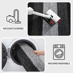Kitinjoy Indoor Outdoor Door Mat, 48x30 Non-Slip Absorbent Dirt Trapper, Low-Profile Washable Inside Entrance Front Floor Mat, Sturdy Soft Entry Doormats for Entryway, Black