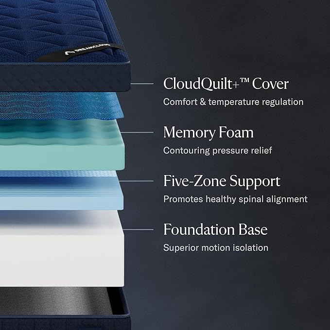 DreamCloud Ultra 15" Twin Mattress - Memory Foam - 365 Night Trial - Fiberglass Free - Forever Warranty - Mattress in a Box - CertiPUR-US® Certified