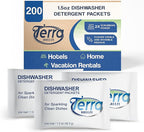 Automatic Dishwasher Detergent Powder - 1.5 oz Packets (200 packs)
