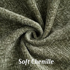 FUTEI Sage Green Chenille Throw Pillow Covers 16x16 Inch Set of 2,Soft Cozy Bound Edge Design Cushion Case,Home Decor for Couch Bed Living Room