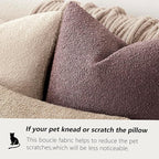 Foindtower Pack of 2 Textured Boucle Throw Pillow Covers Accent Solid Decorative Lumbar Pillow Cases Cozy Soft Couch Cushion Case for Chair Sofa Bedroom Living Room Home Decor 12x20 Inch Dark Purple