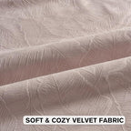 FUTEI Pink Velvet Throw Pillow Covers 12x20 Inch Set of 2,Soft Embossed Leaf-Relief Textured Lumbar Pillow Cases,Natural Home Decor for Couch Living Room