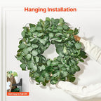 VEVOR 26" Eucalyptus Wreath for Front Door, Artificial Spring Greenery Wreath with Berries - All-Season Indoor Outdoor Farmhouse Decor for Wall, Window, Home, Festival