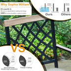 Sophia & William Outdoor Swivel Metal Chairs Set of 2, Patio Dining Chairs with Cushions, Strong Capacity Furniture Set for Garden Backyard Support 300lbs