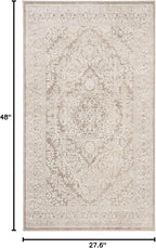SAFAVIEH Reflection Collection Accent Rug - 2'3" x 4', Beige & Cream, Non-Shedding & Easy Cleaning, Ideal for Entryway, Living Room, Bedroom (RFT668A)