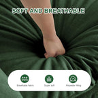 Modular Sectional Sofa, 111.5 Inch L-Shaped Cloud Sofa with Deep Seat Chenille Sofa with Cushions, Three-Self Sectional Sofa for Living Room Apartment,Evergreen