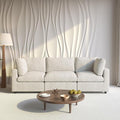 WJShome Cloud Sectional Couches for Living Room,100.5" Convertible Love Seat, 3 Seater Modular Sectional Sofa,Deep Seater Furniture Sets,Beige