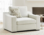 ABCASA Accent Chairs Set of 2,Living Room Furniture Set,Oversized Single Sofa with Extra Wide Armrest,Detachable Cover,Comfy Upholstered Reading Chairs for Office,Apartment,Dorm,Linen,Ivory