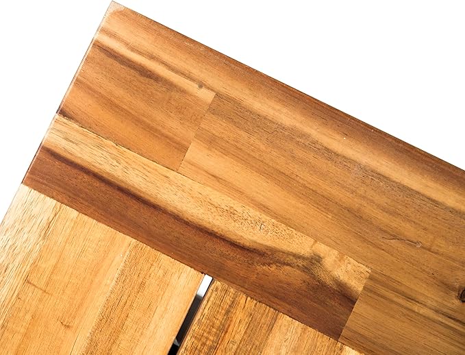 Christopher Knight Home Catriona Outdoor Acacia Wood Bench with Metal Accents, Teak Finish / Rustic Metal 14. 50 x 63 x 17. 75 inches