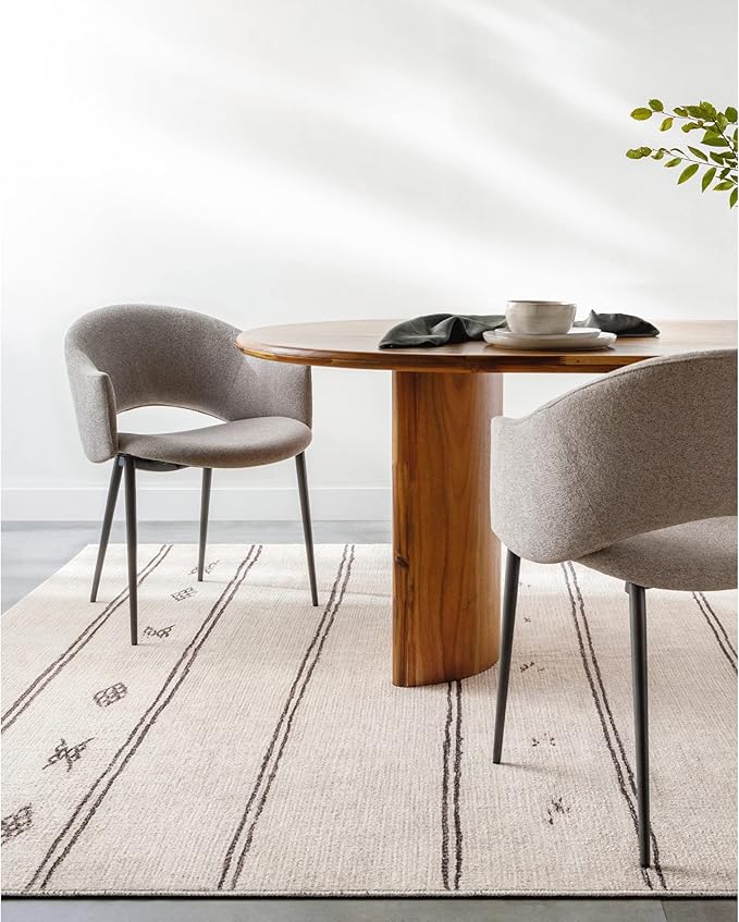 Livabliss x Becki Owens Rivi Moroccan Area Rug , 3'11" x 5'7", Ivory/Black