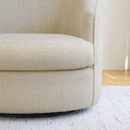 CHITA Swivel Barrel Chair, Modern Comfy FSC Certified Upholstered Accent Chair for Living Room, Fully Assembled, Oatmeal