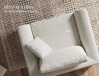 48.6" Single Sofa, Small Boneless Couches for Living Room, Cloud Couch for Bedroom, Office, Warm White