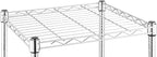 Whitmor 2-Wire Shelving Unit, Metal Storage Shelves, Stacking Shelf with Basket, Easy Assembly Home Organizer for Pantry, Kitchen, Garage, Plant