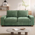 TEKAMON 73" Modular Sofa Couch with Seat Storage, Comfy 2-Seater Chenille Fabric Loveseat Sofa for Living Room, Office, Apartment W/Deep Seat, Wide Armrest, USB Charing Removable Cover(Green)