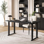 4 Legs Standing Desk, Large 71x31 Inches Electric Adjustable Height Desks with Splice Board, Stand Up Desks Home Office Computer Workstation, Black