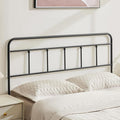 Metal Full Size Headboard, Sturdy and Durable Iron Headboard Adjustable Height from 34” to 44”, Victorian Vintage Full XL Bed Headboards, Farmhouse Head Board, Bed Frame Mount Black