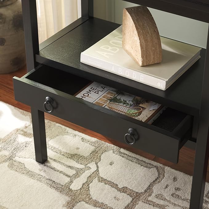 SAFAVIEH Home Collection Darlyn Matte Black 1-Drawer Rectangle Accent Table