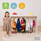 ECR4Kids Streamline Dress-Up Island, Costume Organizer, White Wash