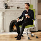 Ergonomic Office Chair Big and Tall Desk Chair, Dual-backrest Computer Chair with 3D Adjustable Arms and Lumbar Support, 500lbs Extra Wide Seat, for Home & Office Use,Green