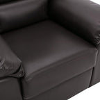 Morden Fort Faux Leather Chairs Set of 2, Modern Luxury Leather Sofa Chair Easy Clean Skin-Friendly Leather Accent Armchairs for Living Room Apartment Office Lounge Comfy Reading Chairs, Chocolate