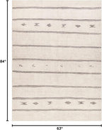 Livabliss x Becki Owens Rivi Moroccan Area Rug , 5'3" x 7', Ivory/Black
