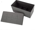Storage Ottoman - 30-Inch Folding Tufted Footrest, Linen Chest, or Bench with Removable Bin for Living Room, Bedroom, or Dorm by Lavish Home (Gray)