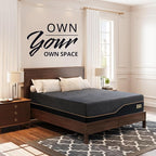 EGOHOME 14 inch Firm King Mattress, Memory Foam Mattress with Cooling Cover, Bed in a Box, CertiPUR-US Certified, Breathable and Supportive, Made in USA, 76''x80''x14'' Black