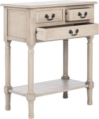 SAFAVIEH Home Collection Primrose Greige 3-Drawer Console Table