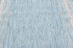 Unique Loom Outdoor Border Collection Area Rug - Soft Border (4' 1" x 6' 1" Rectangle, Aquamarine/ Ivory)