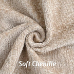 FUTEI Oatmeal Chenille Throw Pillow Covers 12x20 Inch Set of 2,Soft Cozy Bound Edge Design Lumbar Pillow Cases,Home Decor for Couch Bed Living Room