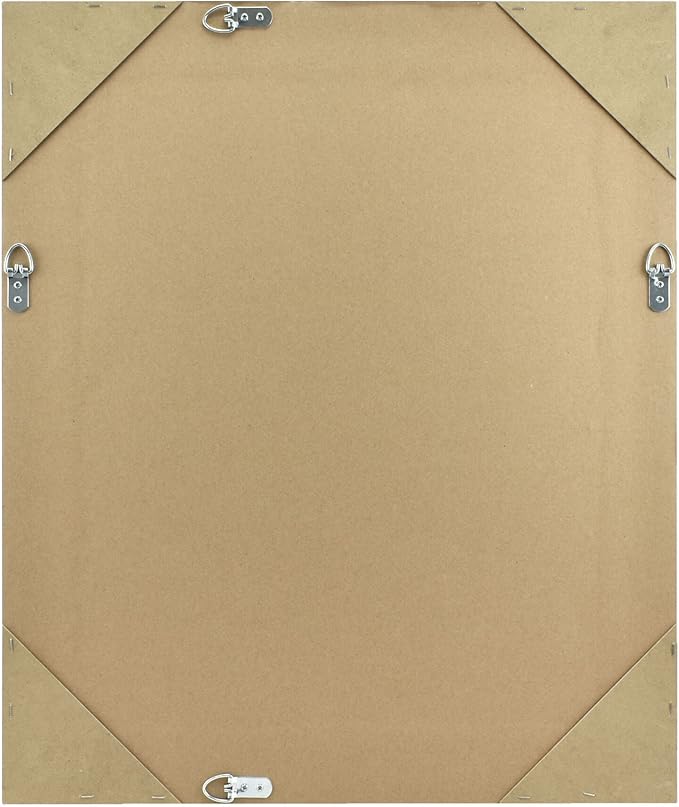 MCS Nordic Blossom Large Wall Mirror, Modern Rectangle Mirror Home Decor for Living Room, Bedroom, or Bathroom, 21 by 25 Inch, White