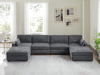 VANOMi Large Modular Sectional Sofa, Oversized Couch with Charging Station, Cloud Couch Deep Seat Sofa with Thick Cushion, Convertible Sectional Couches for Living Room Office Apartment