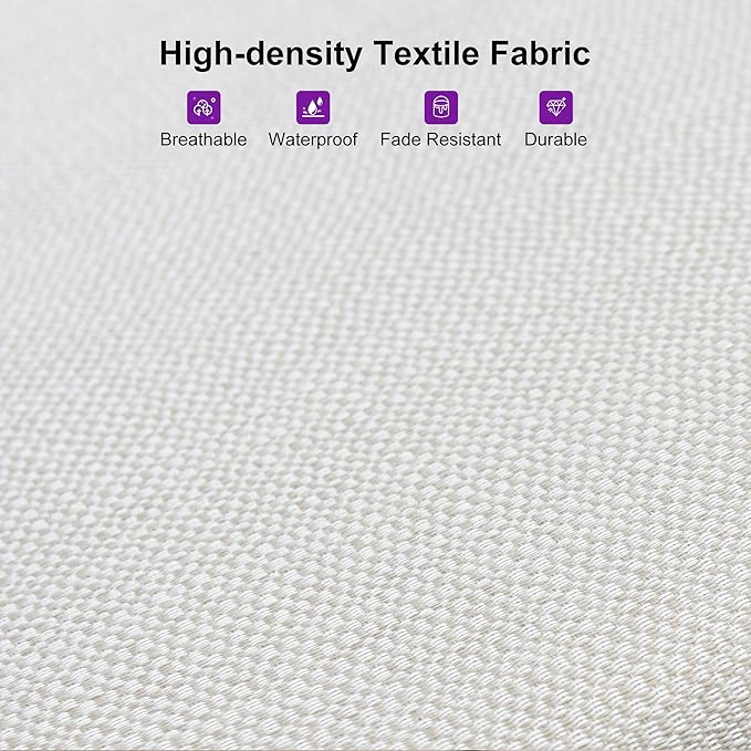 PURPLE LEAF Outdoor Dining Set for 12 All-Weather 14 Pieces Patio Aluminium Dining Large Table and Rope Weave Chairs Included Cushions for Deck Indoor Decor Kitchen Patio Furniture Set Champagne