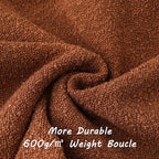 FUTEI Pack of 2 Rust Decorative Throw Pillow Covers 22x22 Inch Soft Cozy Solid Boucle Textured Cushion Case,Modern Home Decor for Couch Bed Living Room